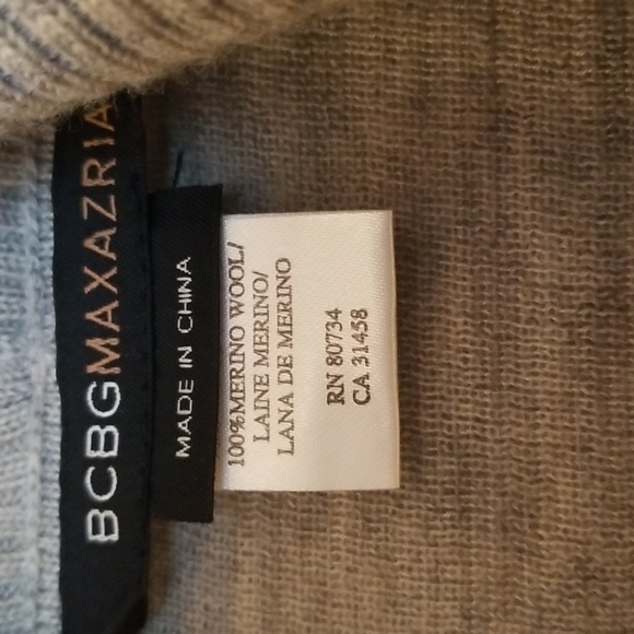 BCBGMAXAZRIA open cardigan in gray with a belt 100%  merino wool size s - Picture 3 of 5